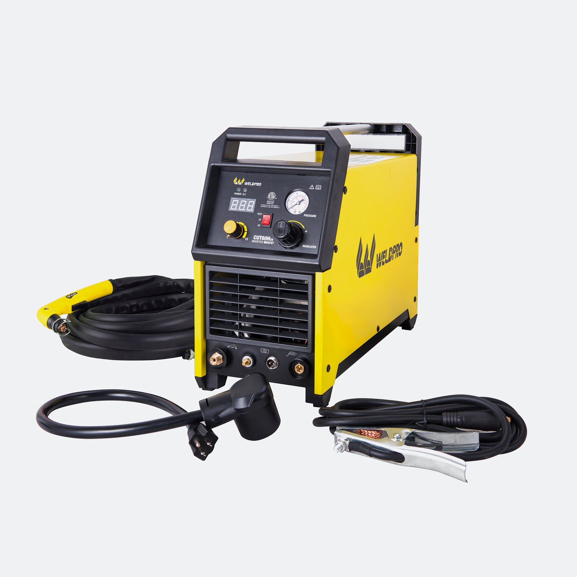 Weldpro CUT60HSV Plasma Cutter with included accessories for efficient use