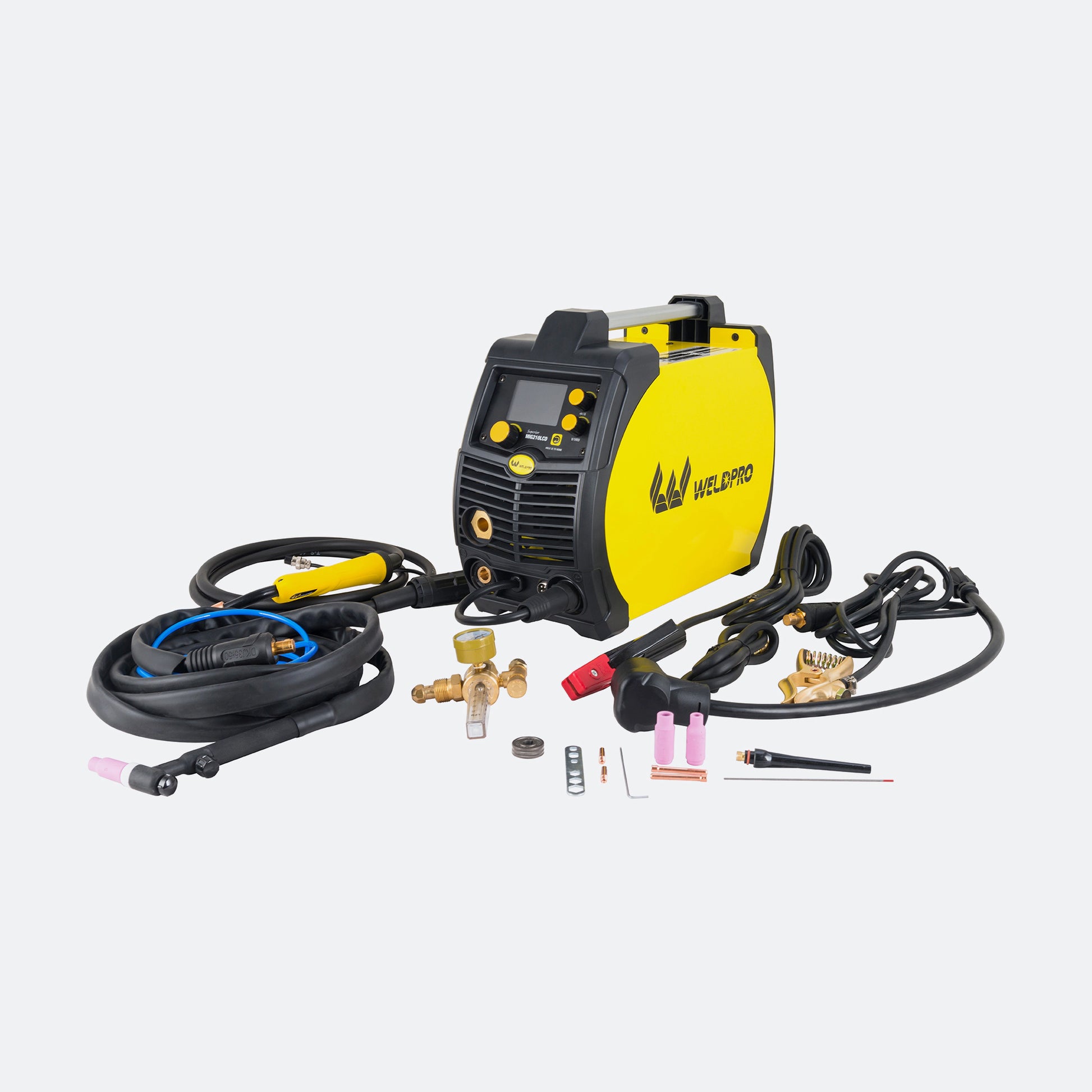 Weldpro MIG210LCD MIG Welder with included welding accessories