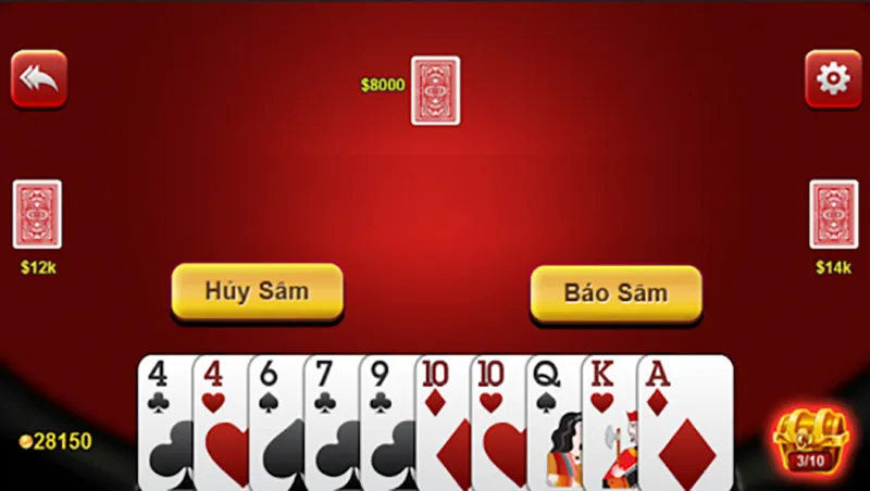 Cách chặn bài trong bài Sâm